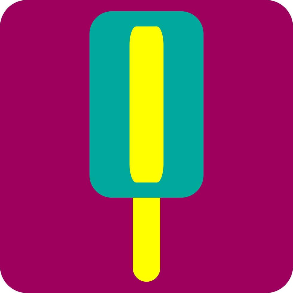 Blue ice cream on stick, illustration, vector on a white background.