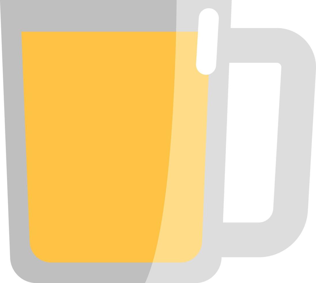 vaso de cerveza, icono de ilustración, vector sobre fondo blanco