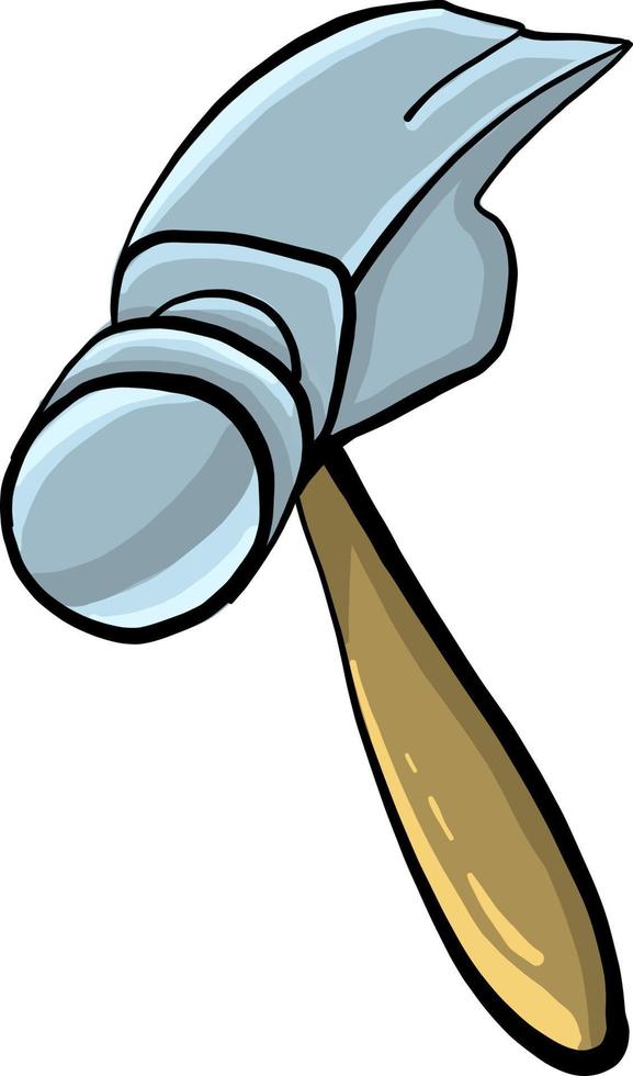 Small hammer, illustration, vector on white background.