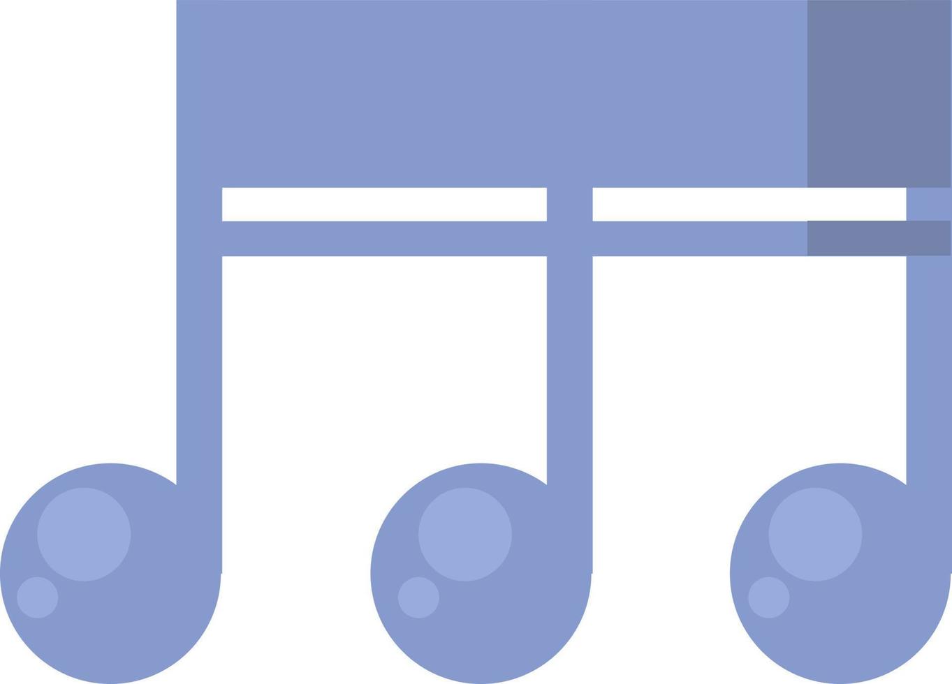 Music note, illustration, vector on white background.