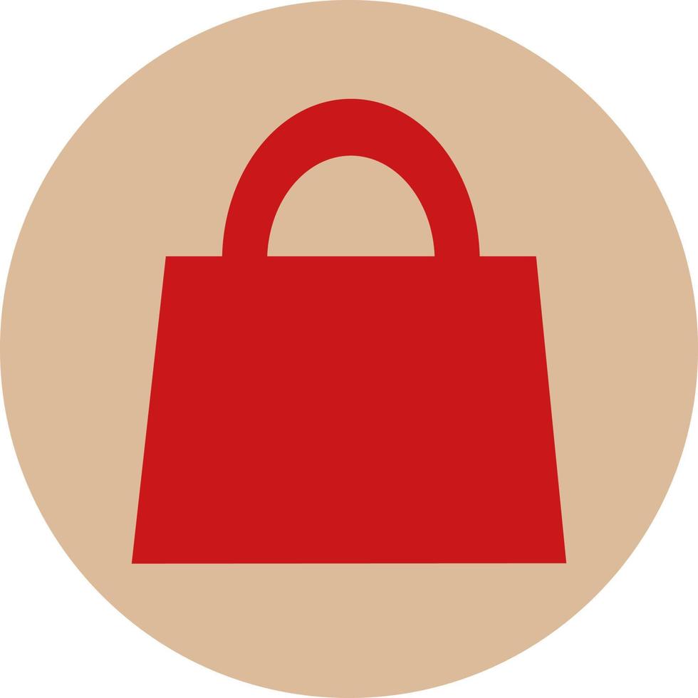 Red bag, illustration, on a white background. vector