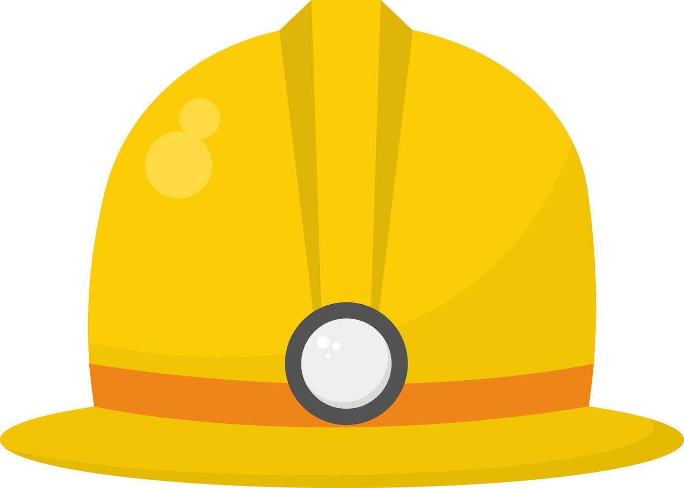 Miner helmet, illustration, vector on white background