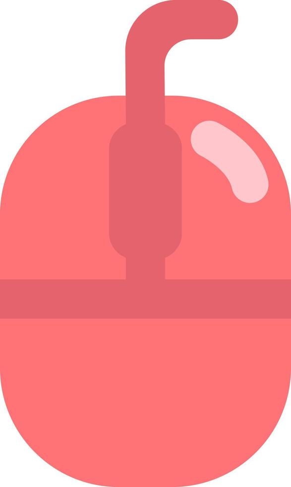 Red computer mouse, illustration, vector on a white background.