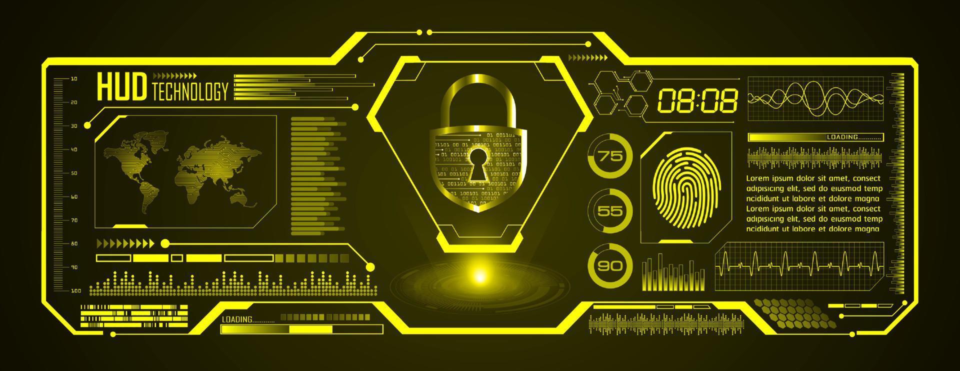 Modern HUD Technology Screen Background vector