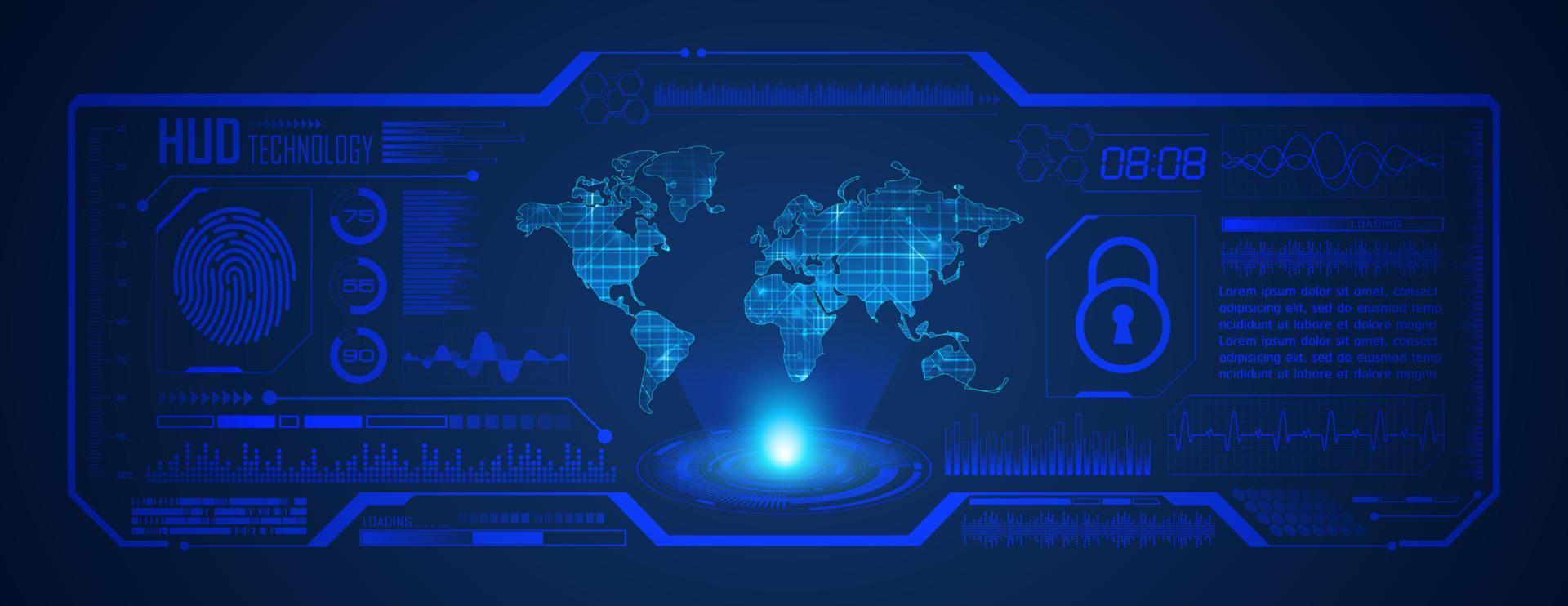 Modern HUD Technology Screen Background vector
