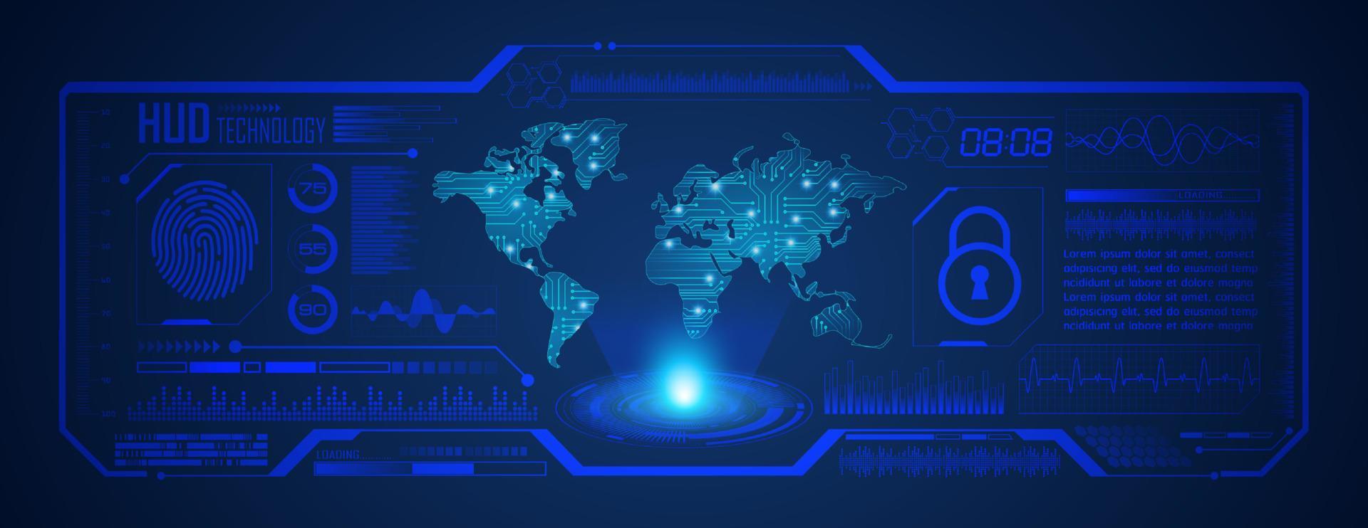 Modern HUD Technology Screen Background vector