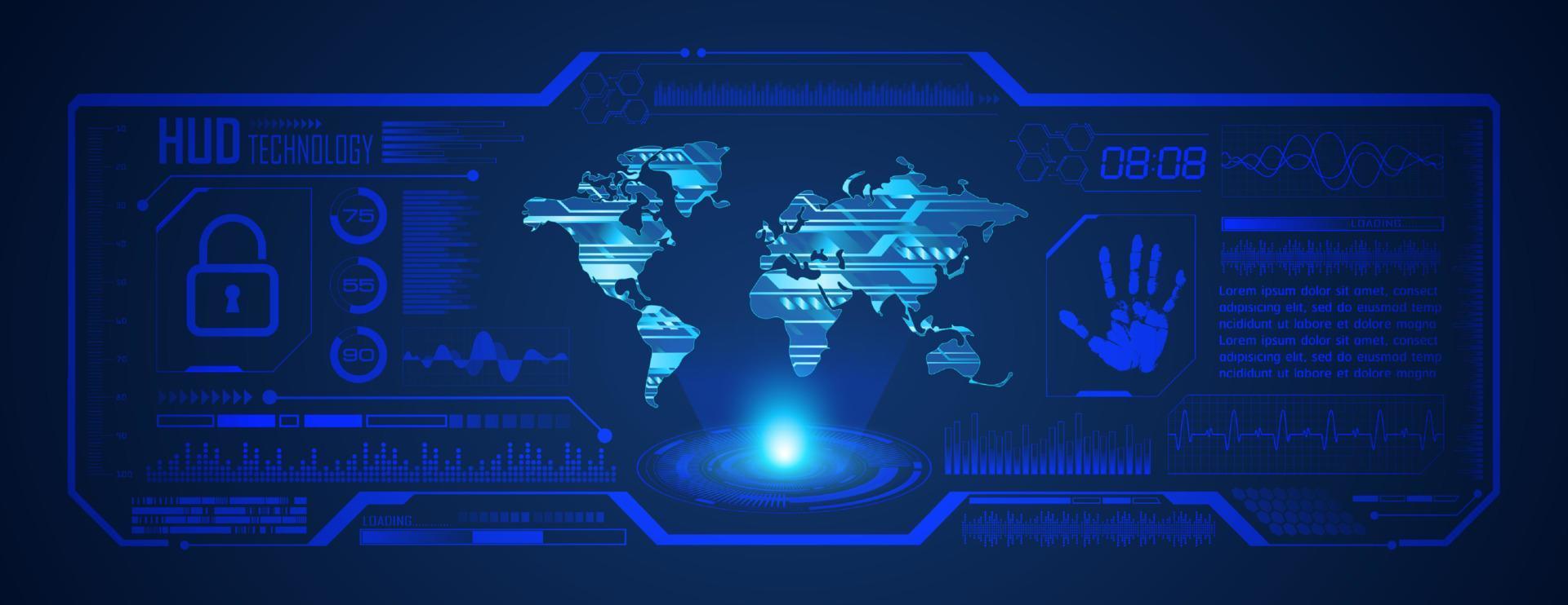 Modern HUD Technology Screen Background vector