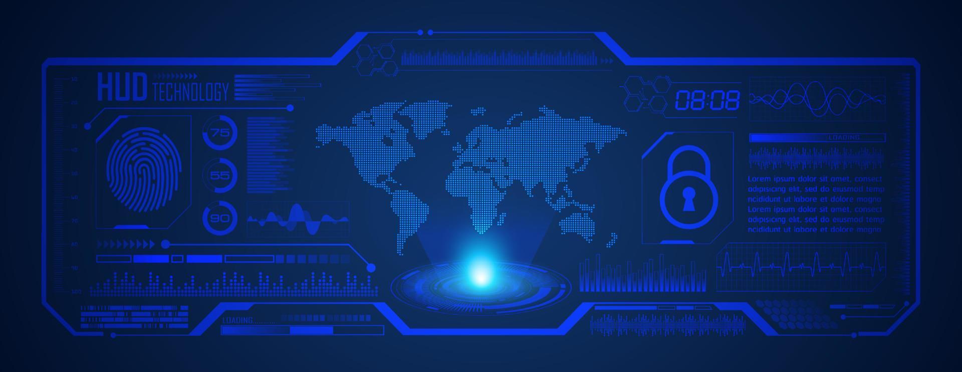 Modern HUD Technology Screen Background vector
