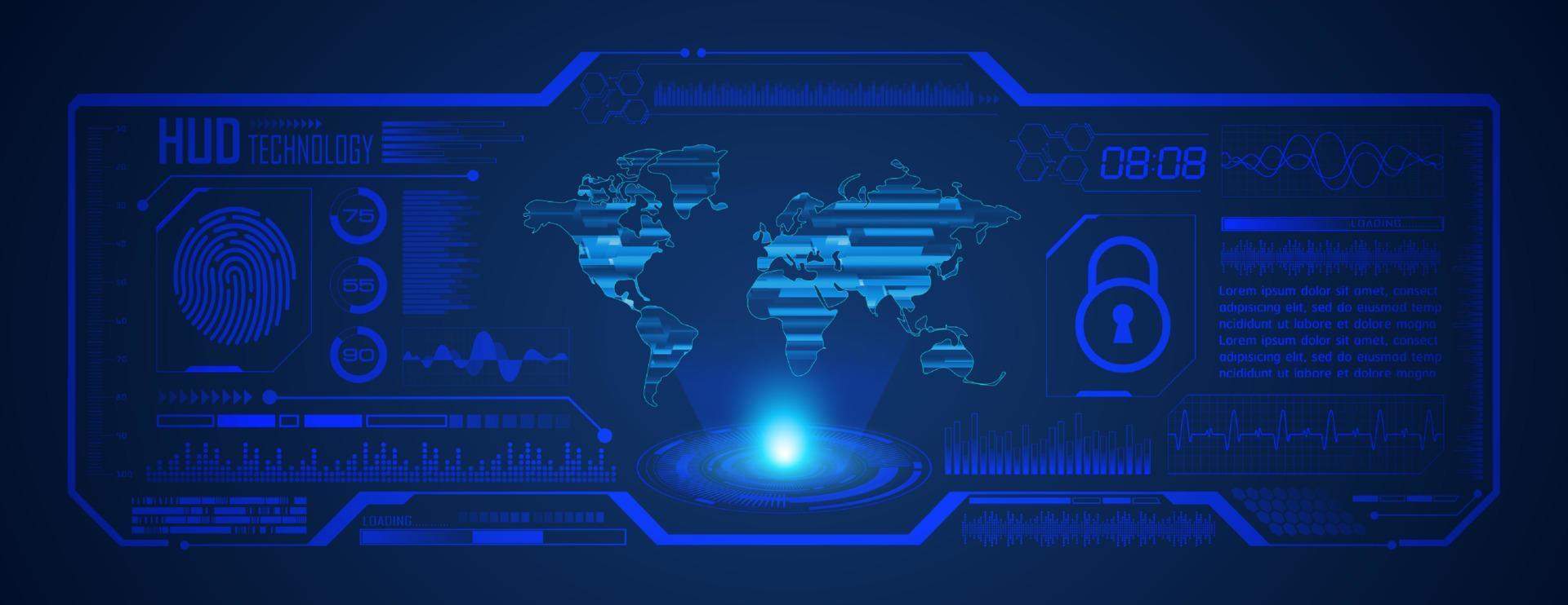 Modern HUD Technology Screen Background vector