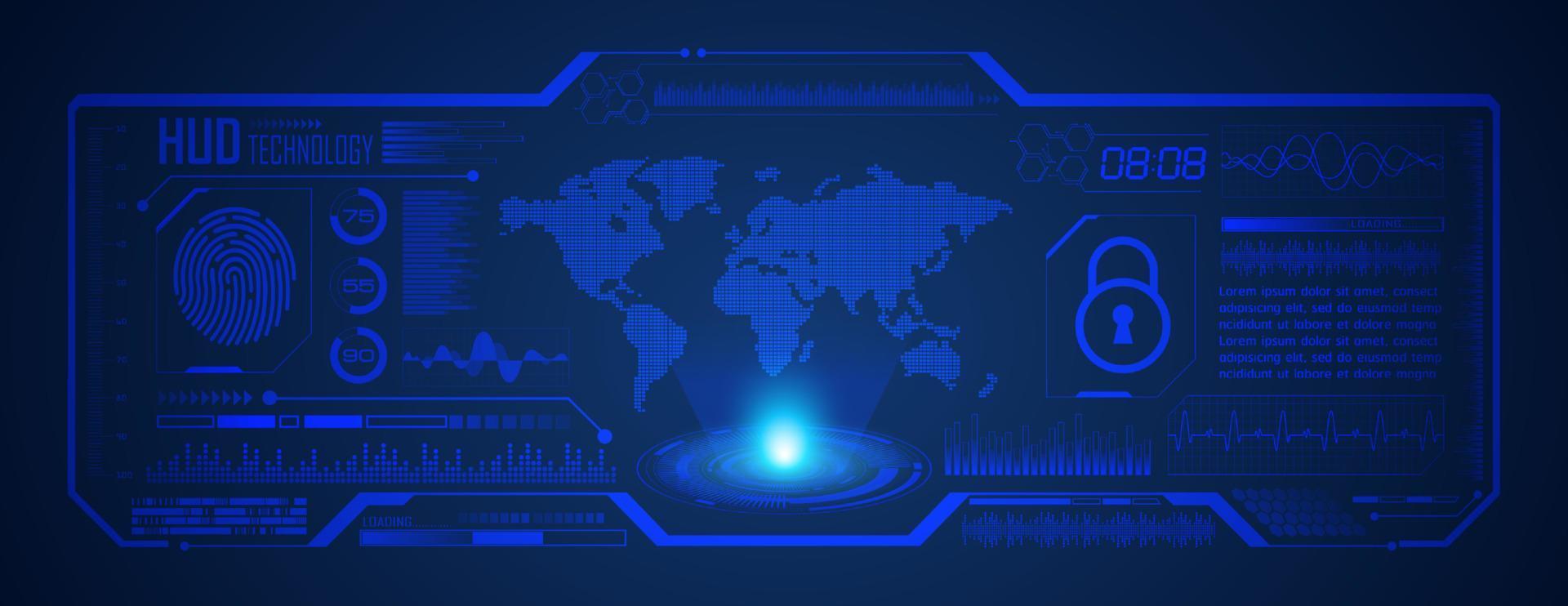Modern HUD Technology Screen Background vector