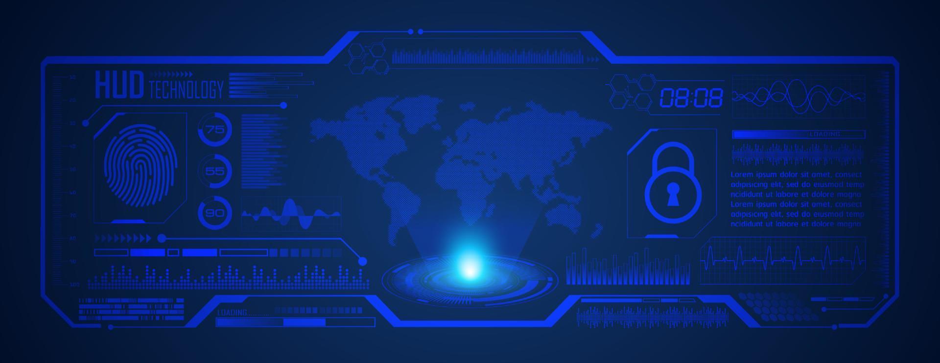 Modern HUD Technology Screen Background vector