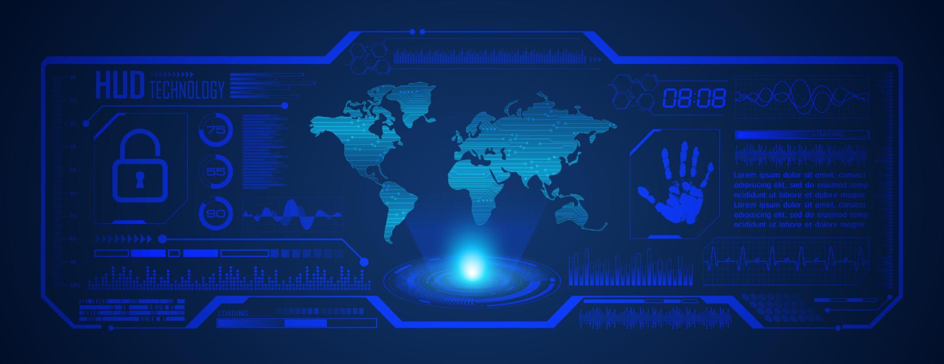 Modern HUD Technology Screen Background vector