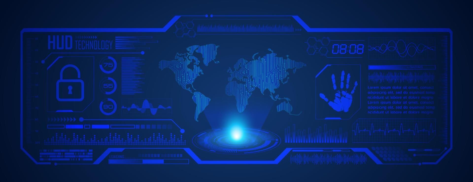 Modern HUD Technology Screen Background vector