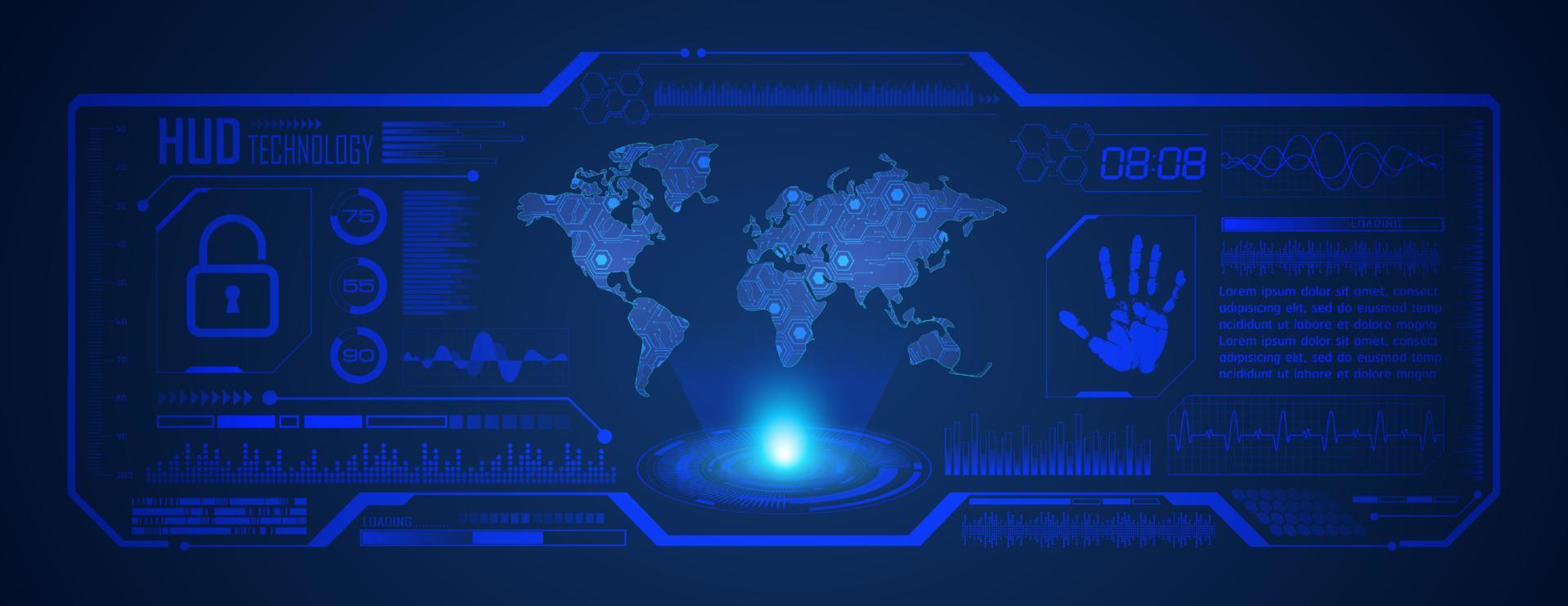 Modern HUD Technology Screen Background vector