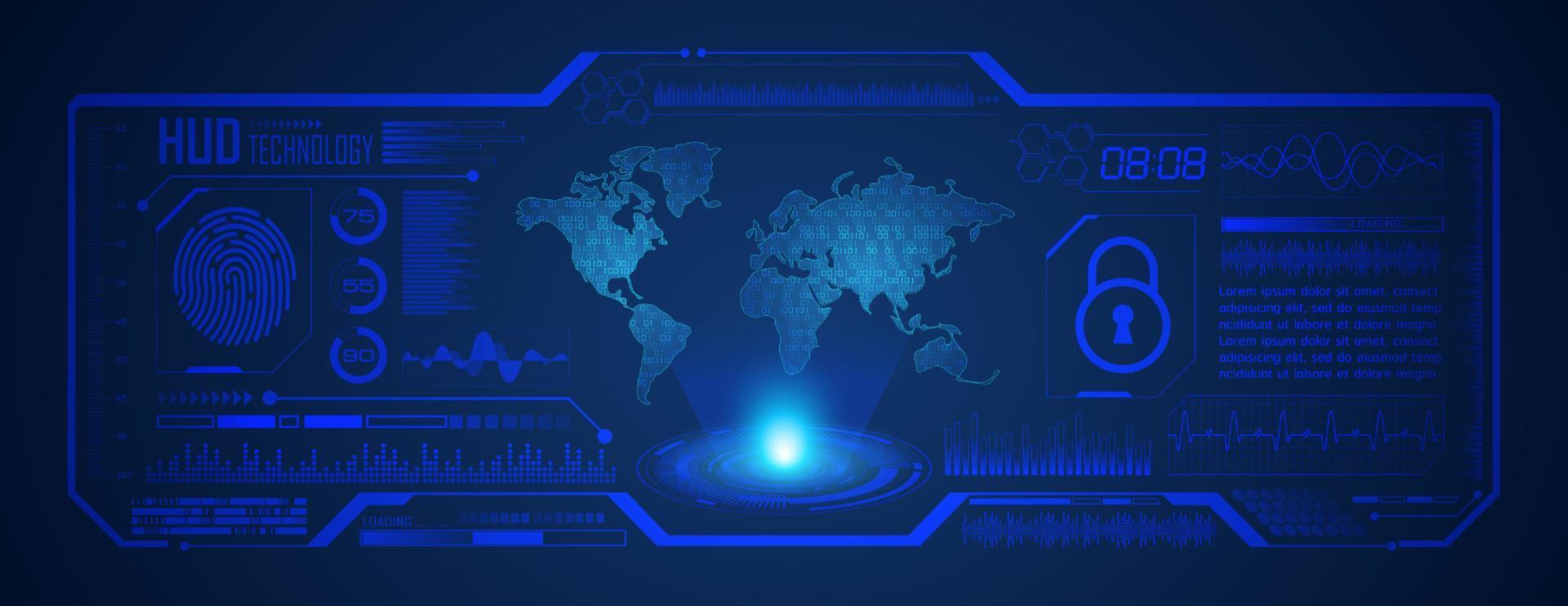 Modern HUD Technology Screen Background vector
