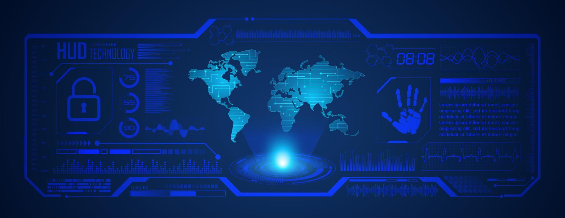 Modern HUD Technology Screen Background vector
