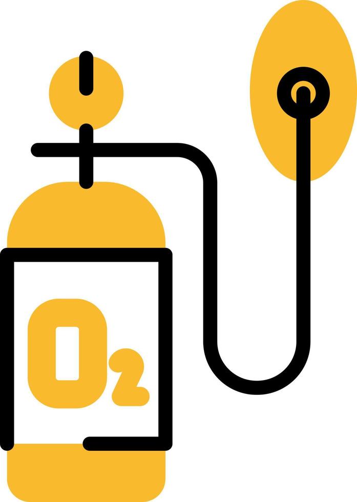 Oxygen tube, illustration, vector on a white background.