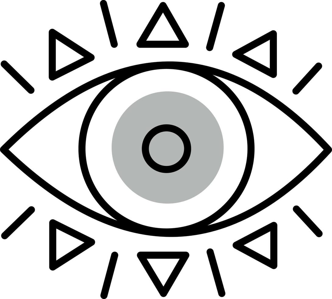 Celestial eye, illustration, vector on a white background.