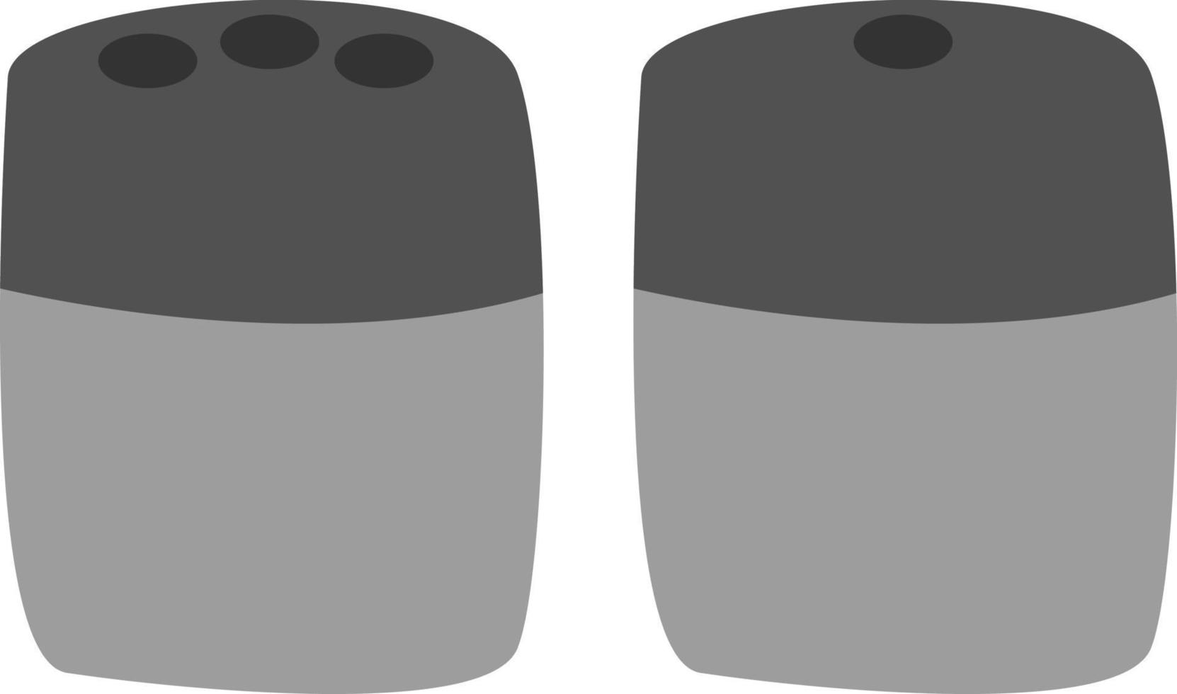 Salt and pepper shaker, illustration, vector, on a white background. vector