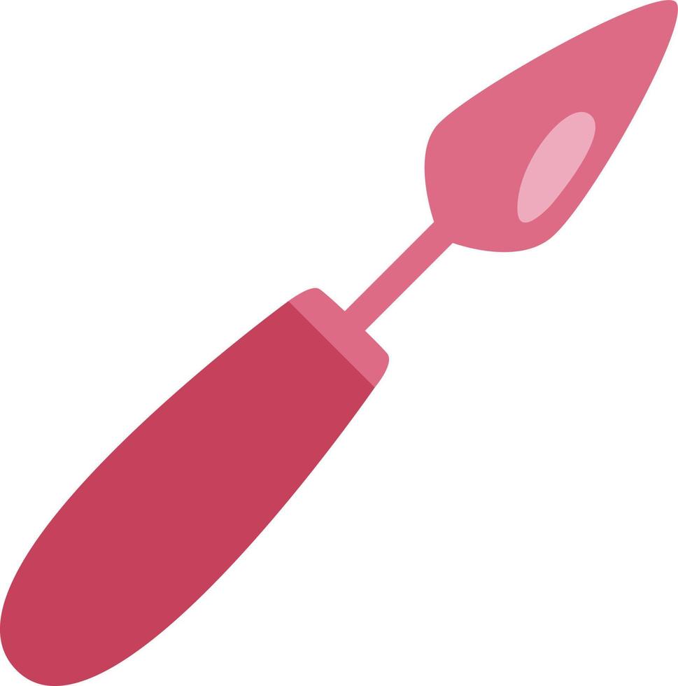 Red palette knife, illustration, vector, on a white background. vector