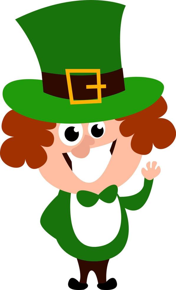 Man in green, illustration, vector on white background.