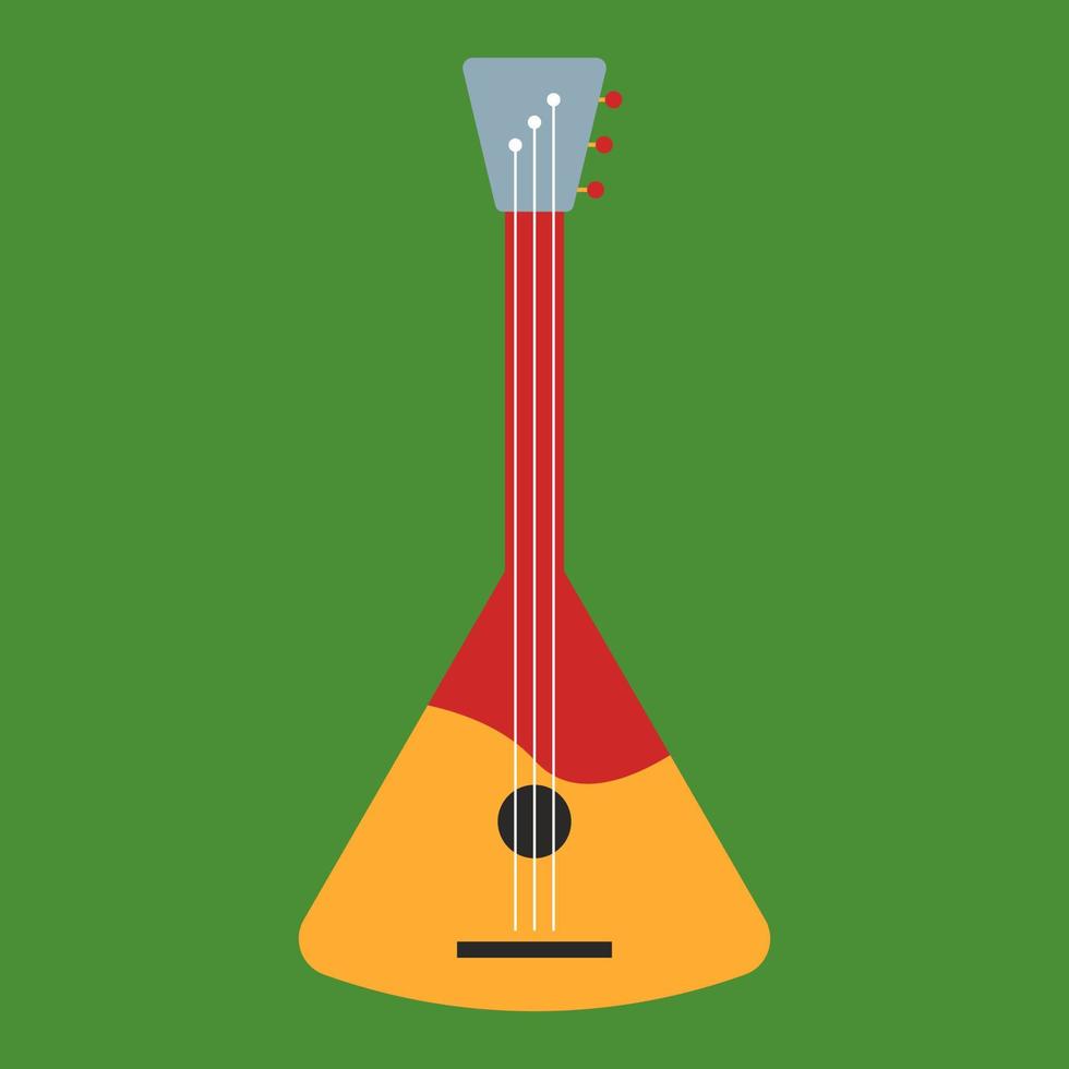 guitarra, ilustración, vector sobre fondo blanco.