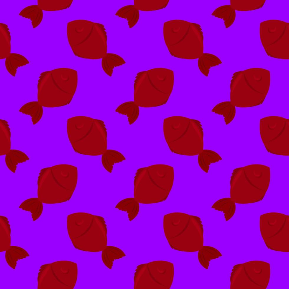 Fried fish,seamless pattern on purple background. vector