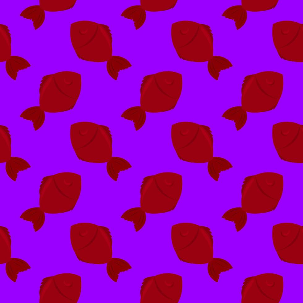 Fried fish,seamless pattern on purple background. vector