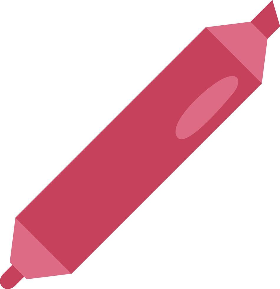 Red marker, illustration, vector, on a white background. vector