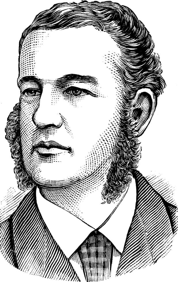 cornelius vanderbilt, ilustración vintage vector