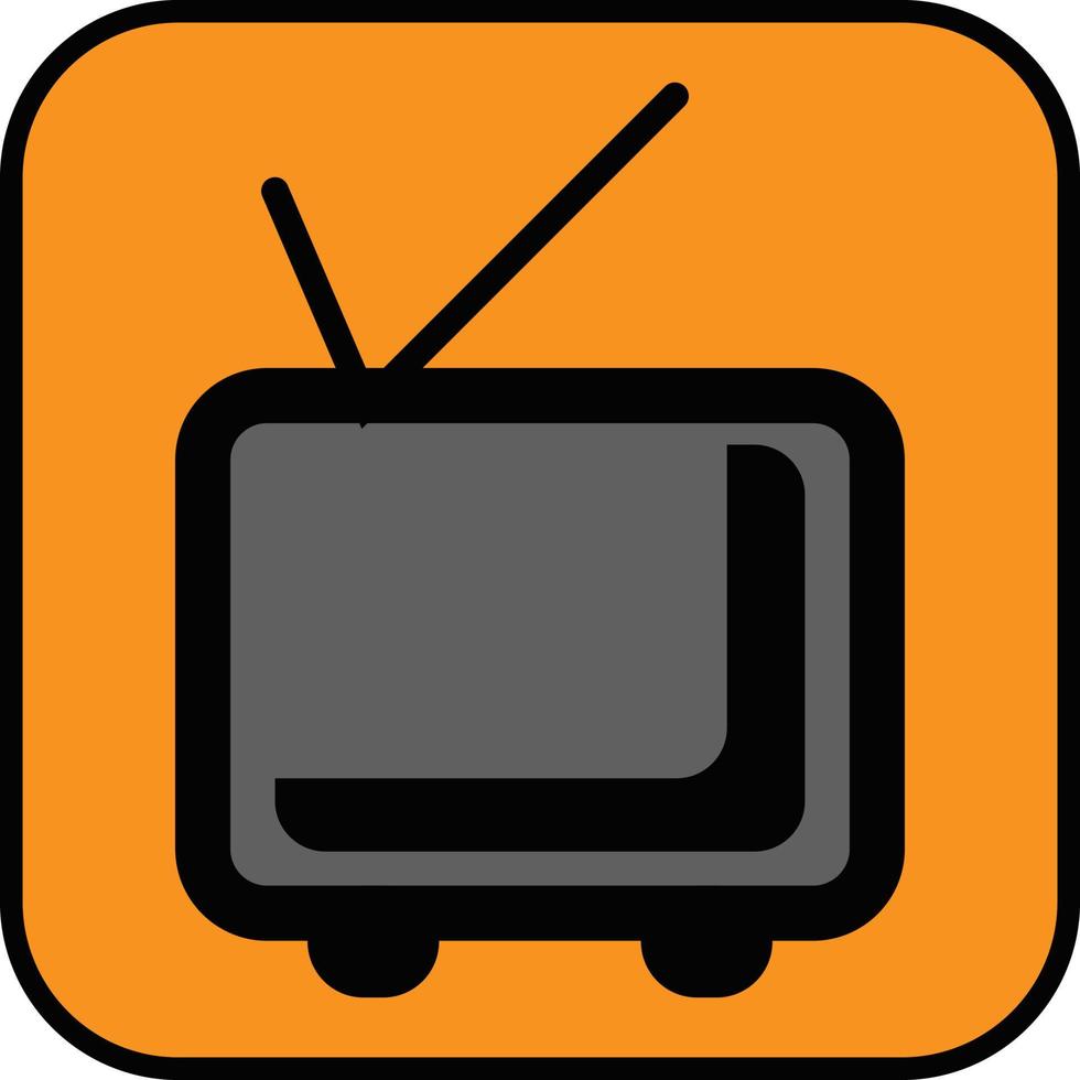 Retro TV, illustration, vector on a white background.