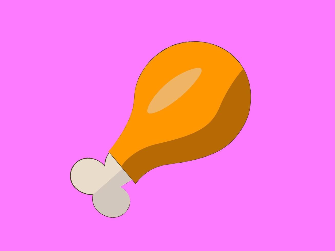 Cartoon meat, illustration, vector on white background.