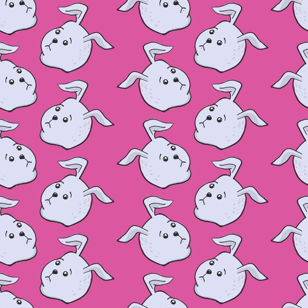 Head of the rabbit pattern , illustration, vector on white background