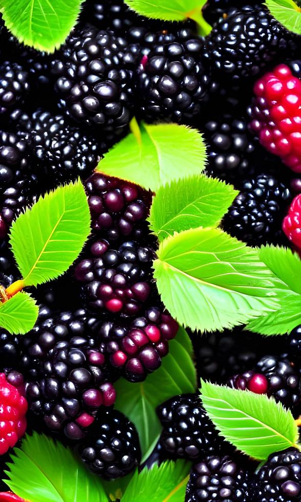 Dark Blackberry Fruits photo