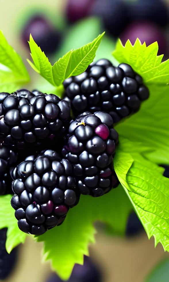 Dark Blackberry Fruits photo