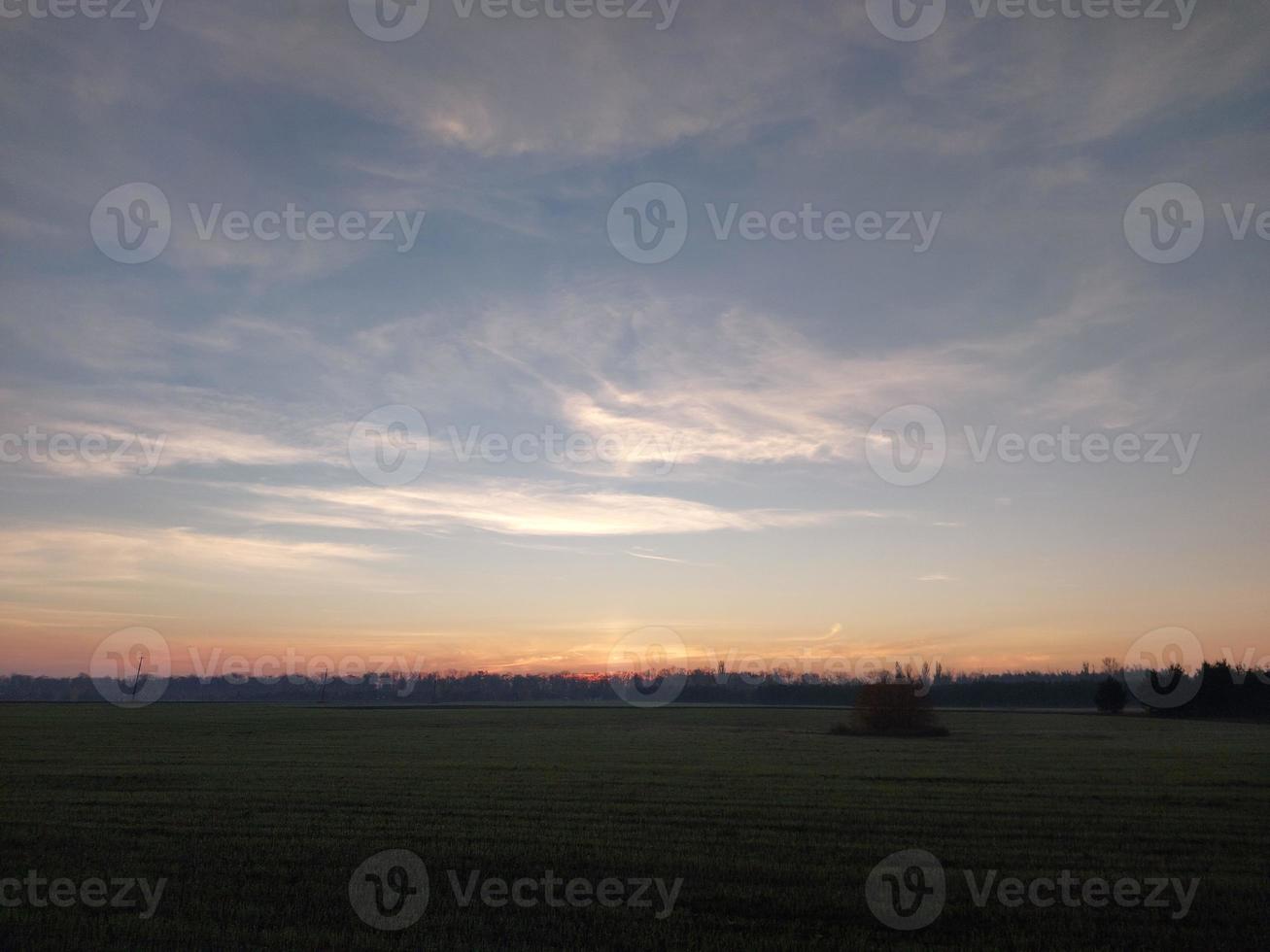 Morning and night panorama of dawn photo