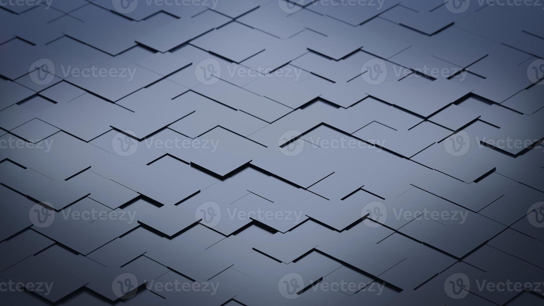 3d render. Abstract geometric background.  blocks structure. Digital technology composition, Futuristic Empty Metal background photo