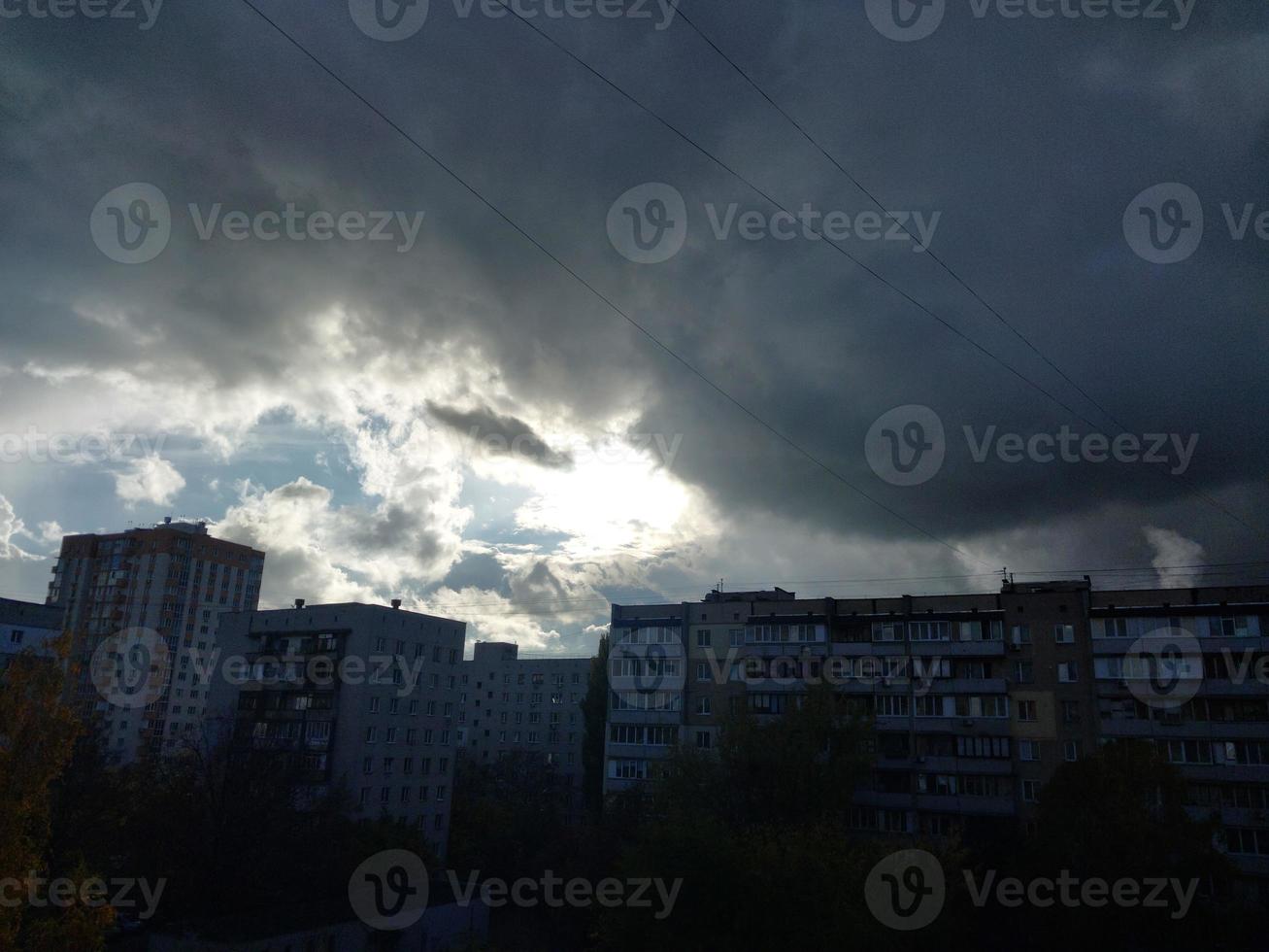 Morning and night panorama of dawn photo