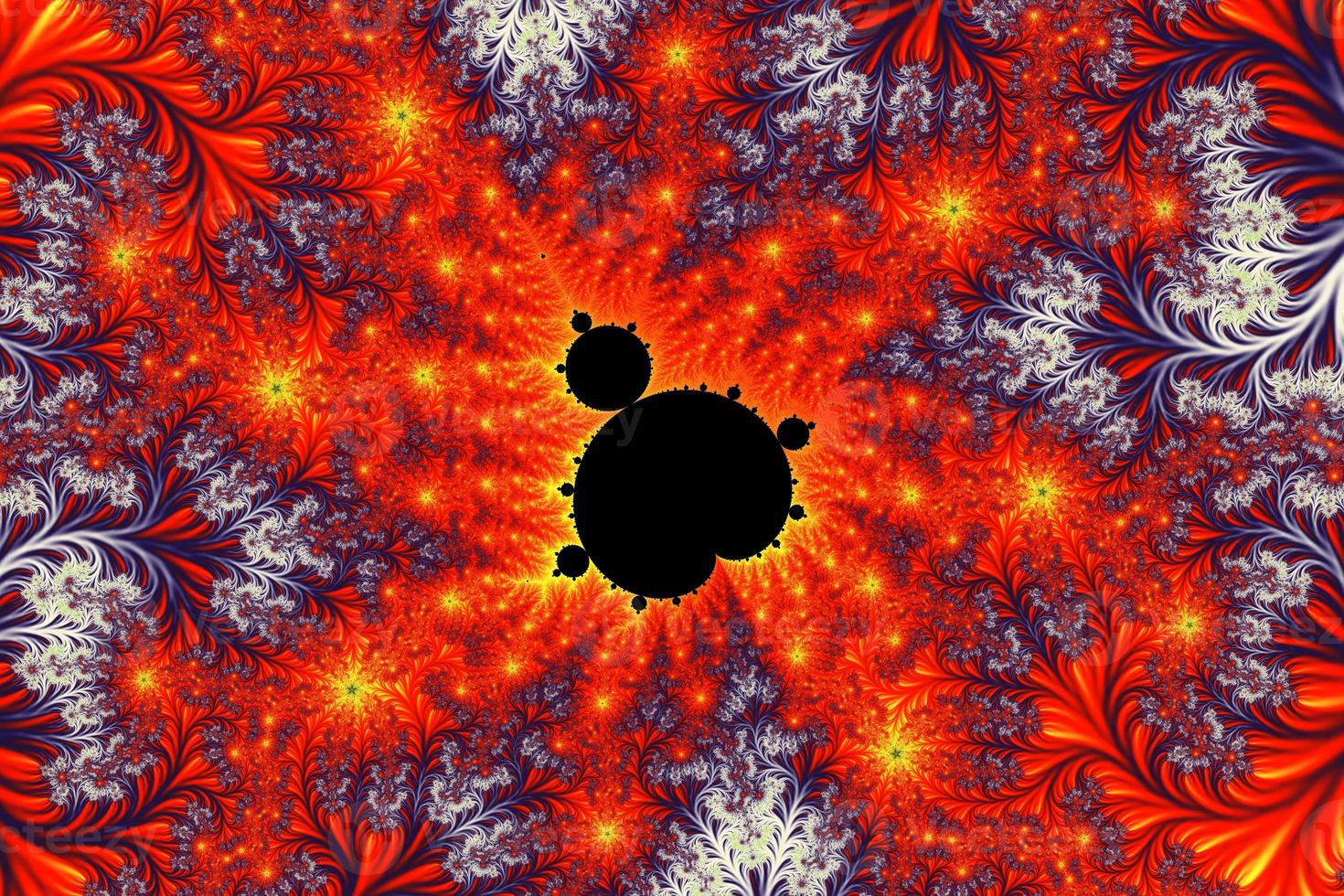 Beautiful zoom into the infinite mathematical mandelbrot set fractal. photo
