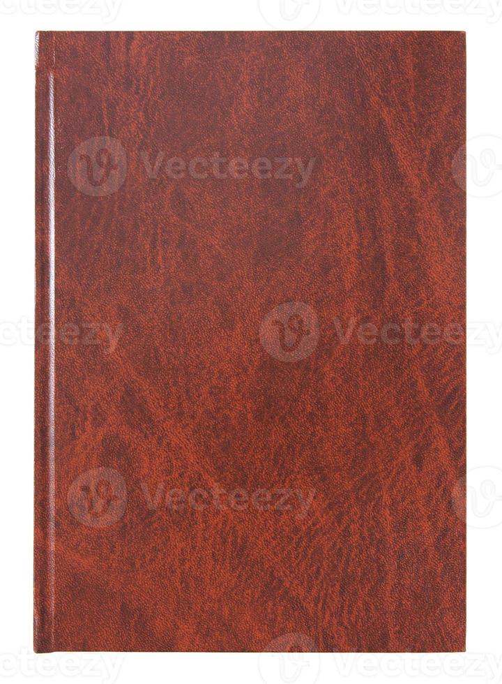 leather book cover isolated on white background photo