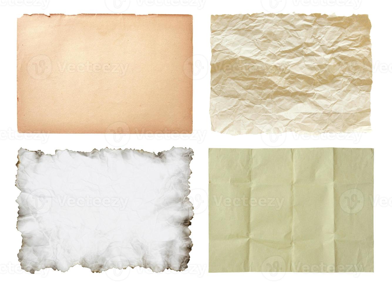 set of paper isolated on white background photo