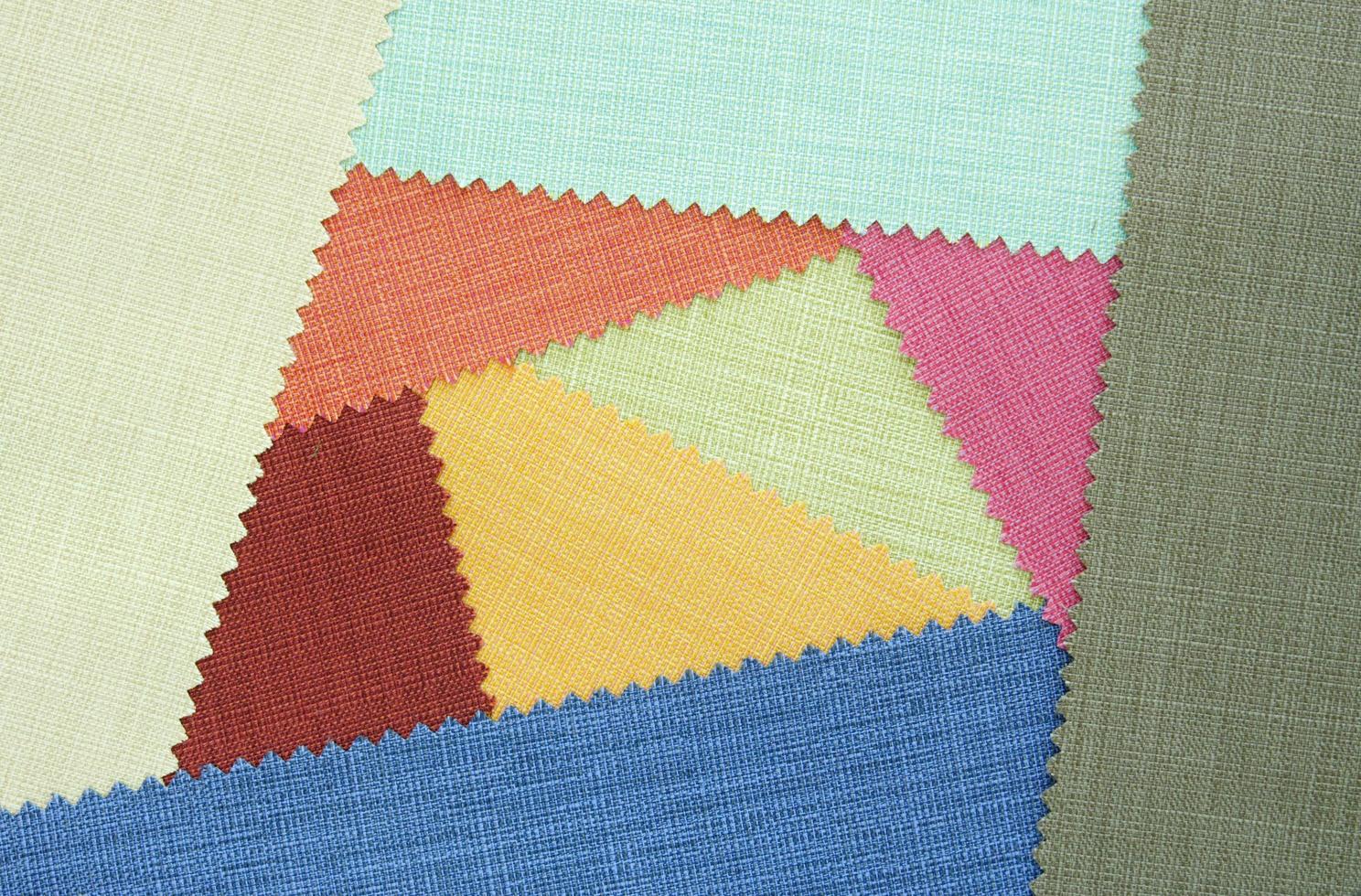 Multi color fabric texture samples photo