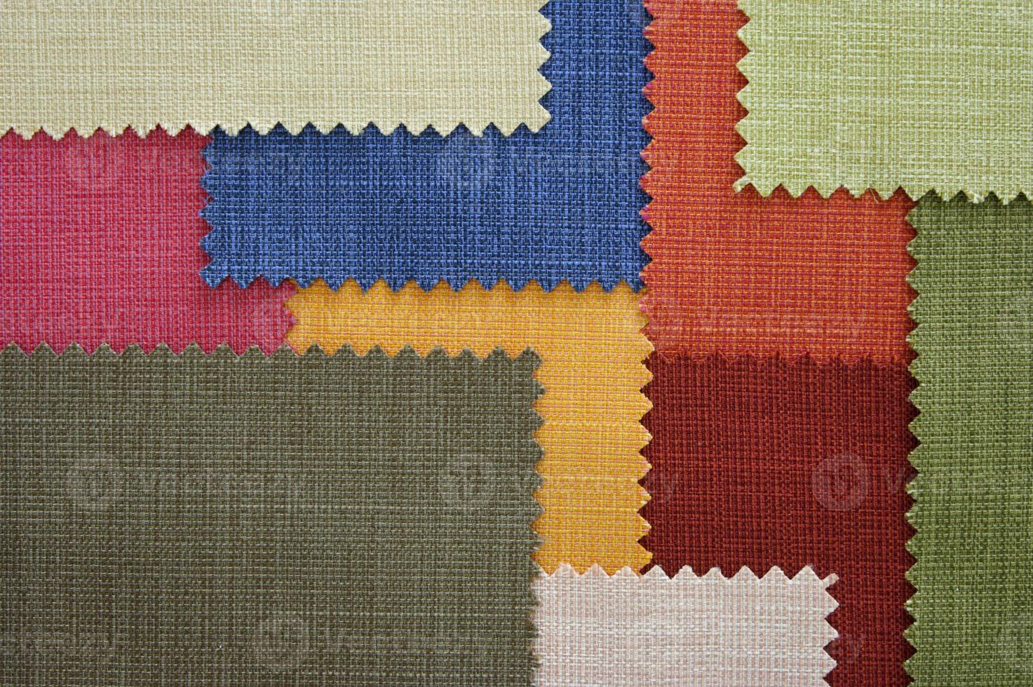 Multi color fabric texture samples photo