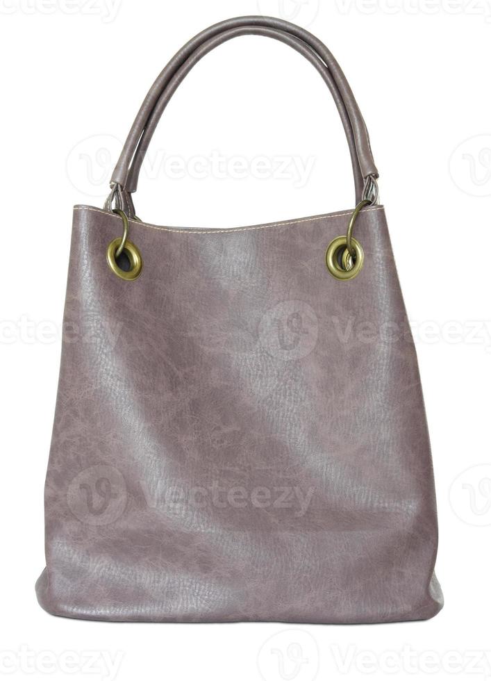 Women leather bag isolated on white background photo