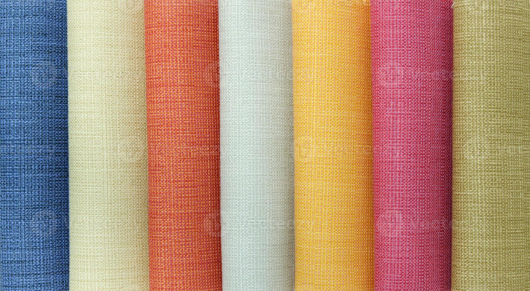Multi color fabric texture samples photo