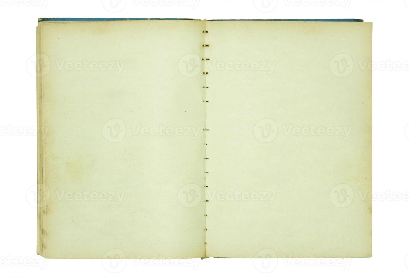 Old book isolated on white background with clipping path photo