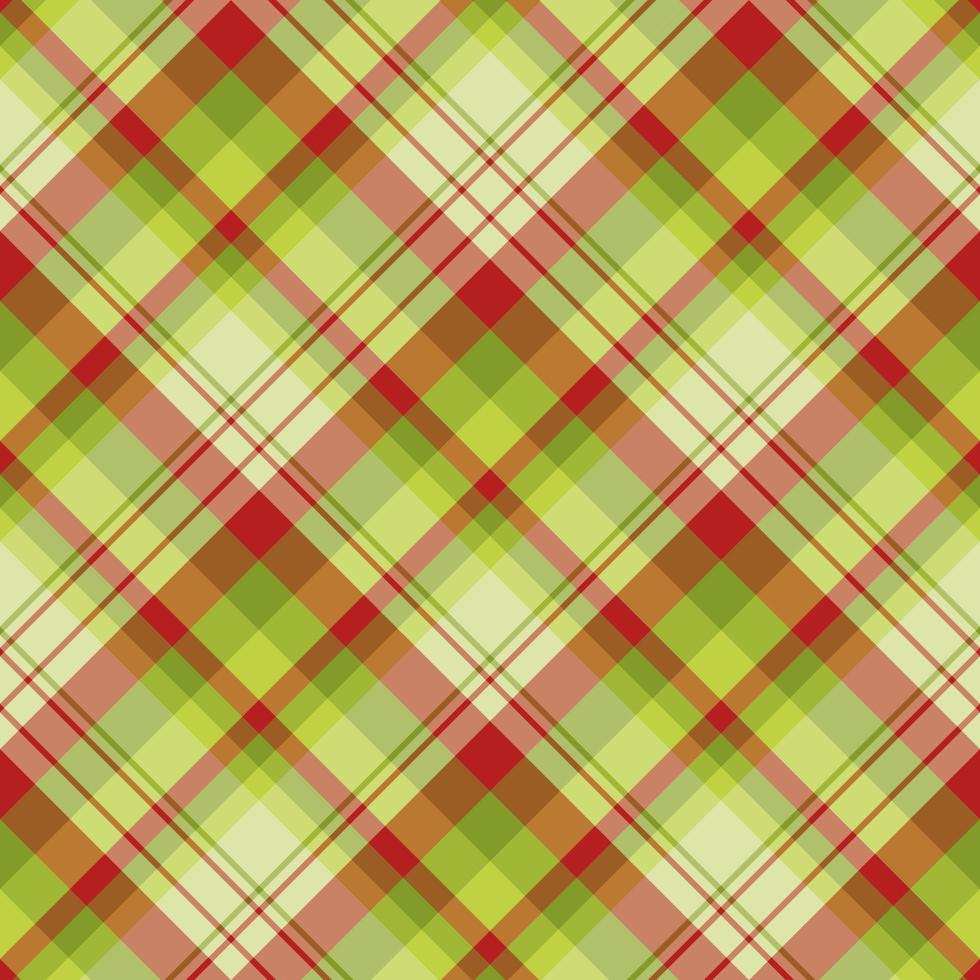 Seamless pattern in simple bright red and green colors for plaid, fabric, textile, clothes, tablecloth and other things. Vector image. 2