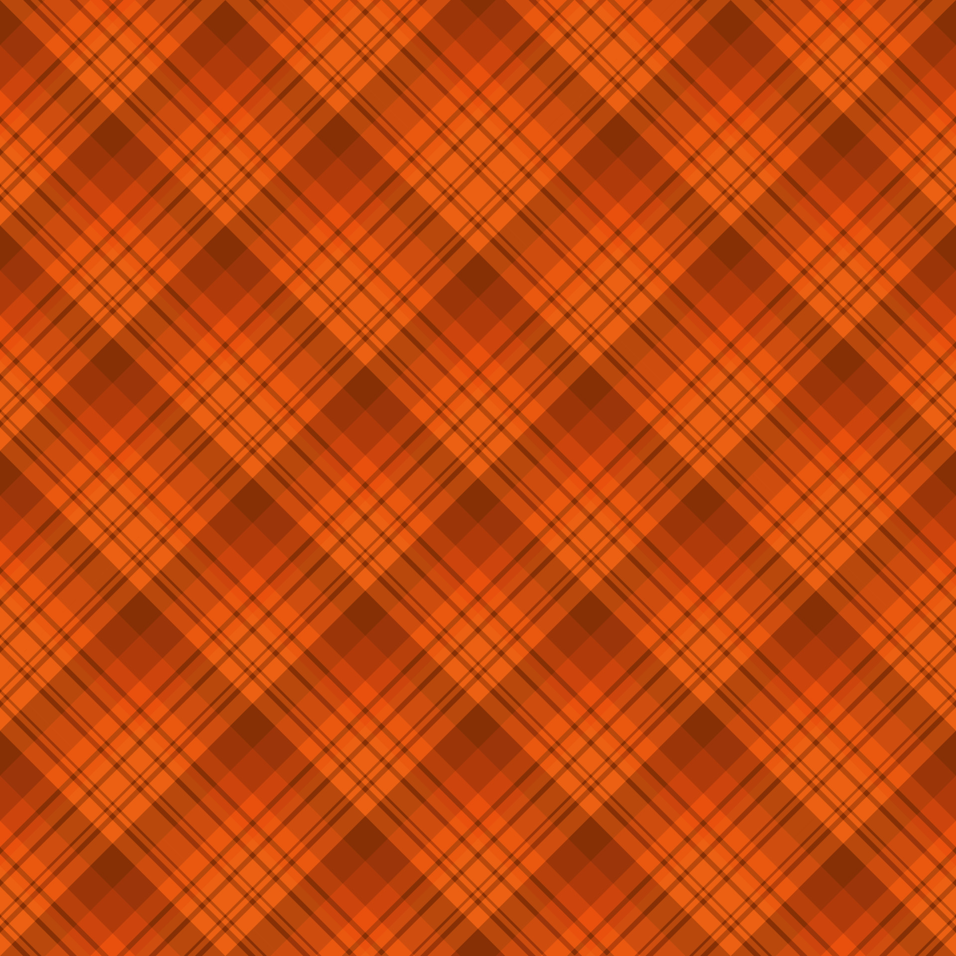 Seamless pattern in simple cozy orange and brown colors for plaid