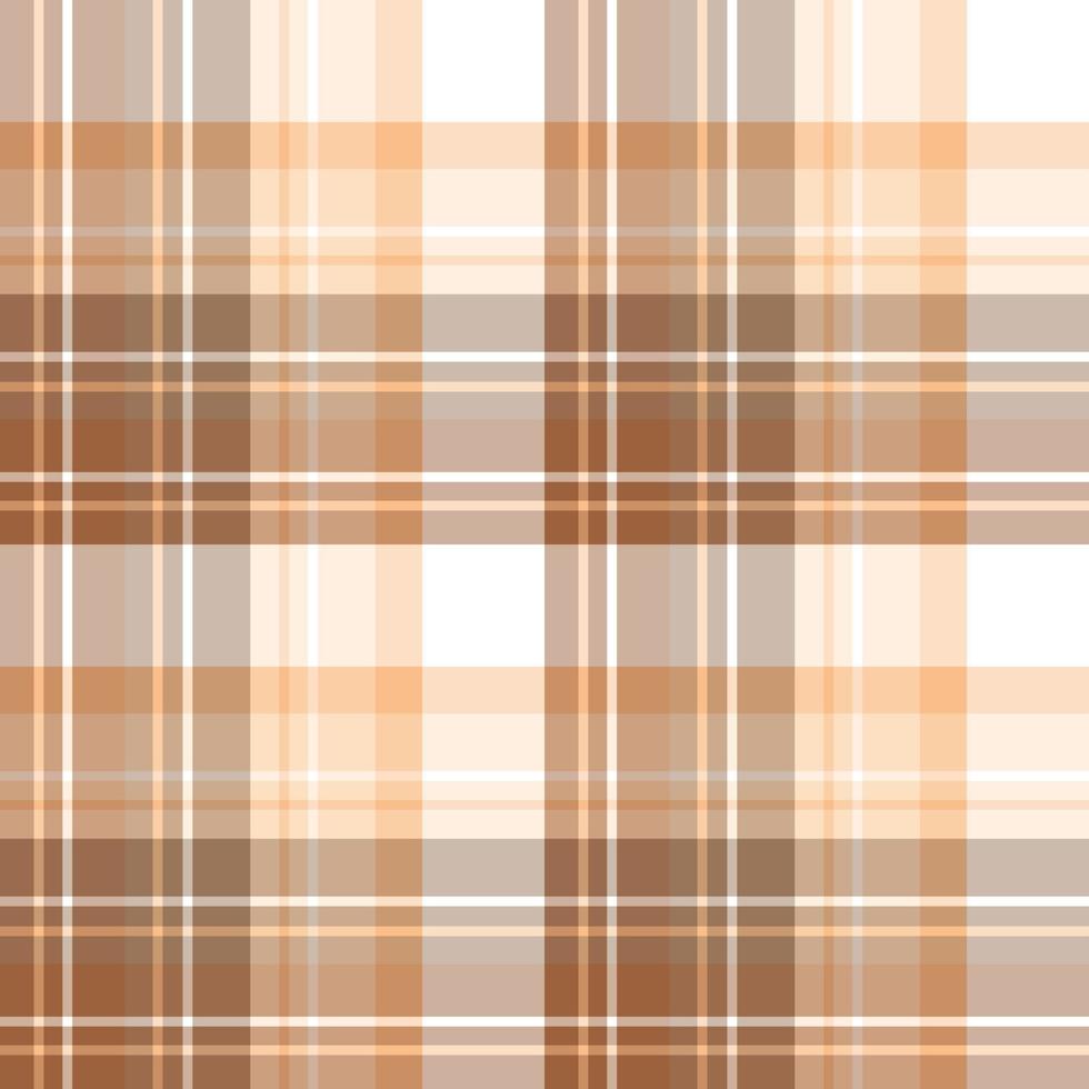 Seamless pattern in simple brown, beige and white colors for plaid, fabric, textile, clothes, tablecloth and other things. Vector image.