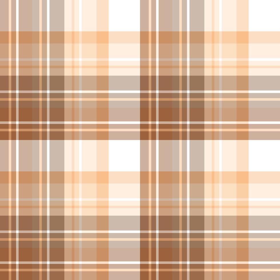 Seamless pattern in simple brown, beige and white colors for plaid, fabric, textile, clothes, tablecloth and other things. Vector image.